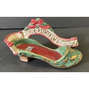 Fitz & Floyd Christmas Salt Pepper Not Even A Mouse Ceramic Slipper REPLACEMENT